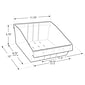 Azar 5.75" x 11.75" Pegboard 3-Compartment Deep Bin Tray, Clear, 2/Pack (556132-S-DIV-2PK)