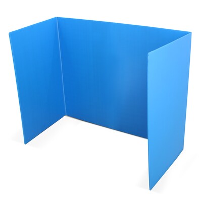 Flipside Premium 18 x 46.5 Study Carrel Panel, Blue, 12/Pack (19372-12)