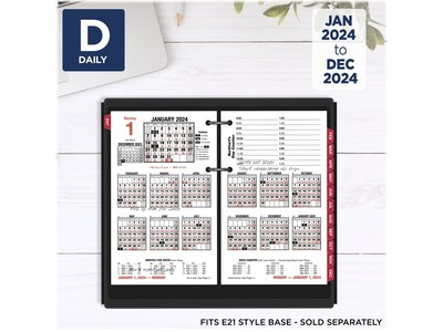 2024 AT-A-GLANCE Burkharts Day Counter 7.5 x 4.5 Daily Desk Calendar Refill, Multicolor (E712-50-
