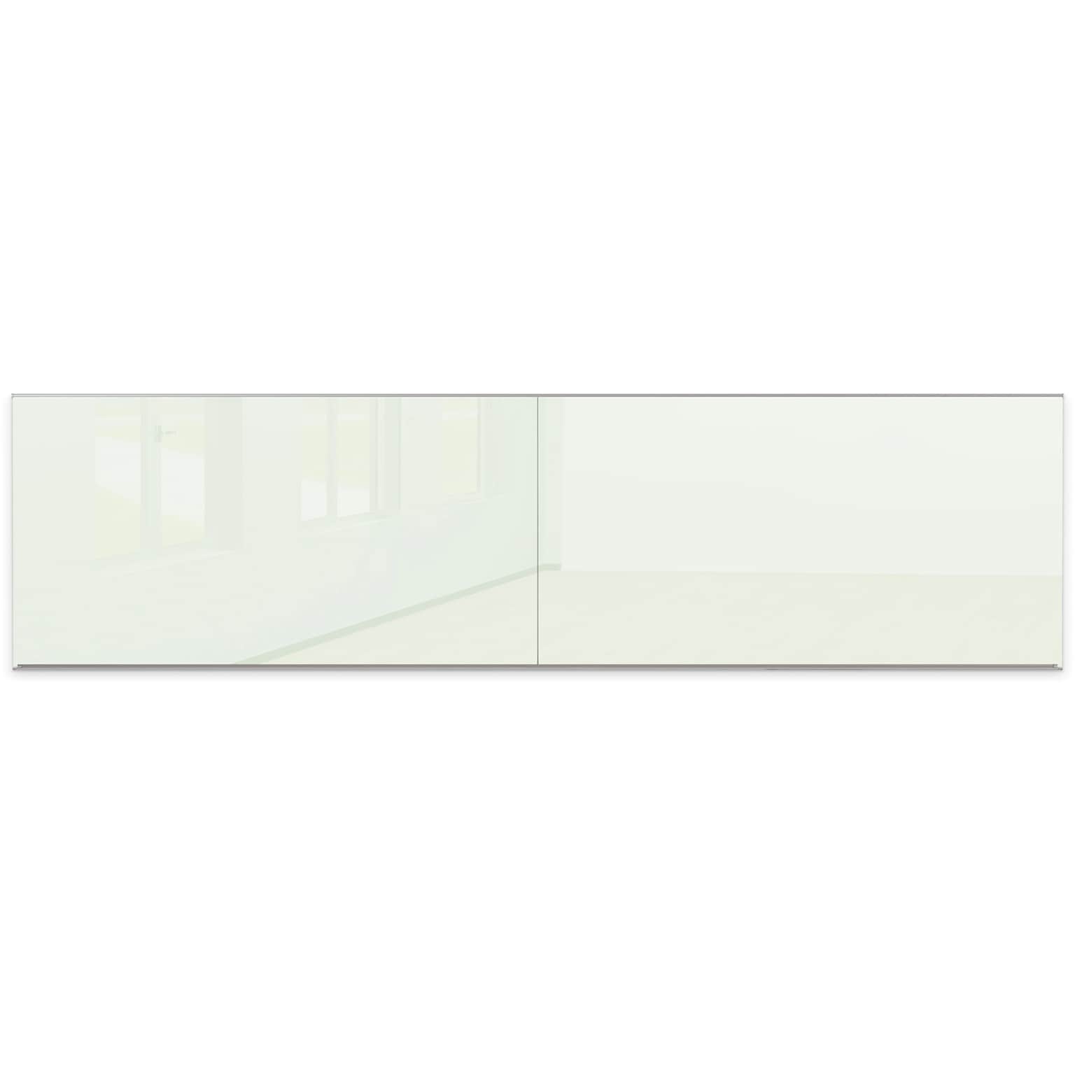 MooreCo Fluent Office Series Glass Dry Erase Board, 4H x 16W (GWC416-GLOSSWHITE)