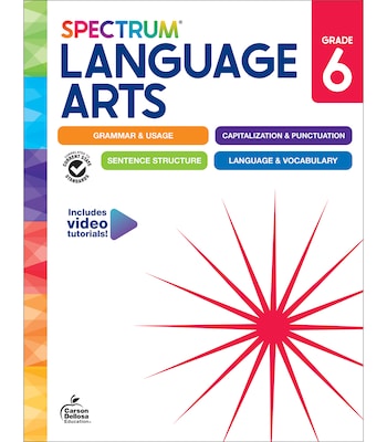 Carson-Dellosa Spectrum Language Arts Workbook, Grade 6