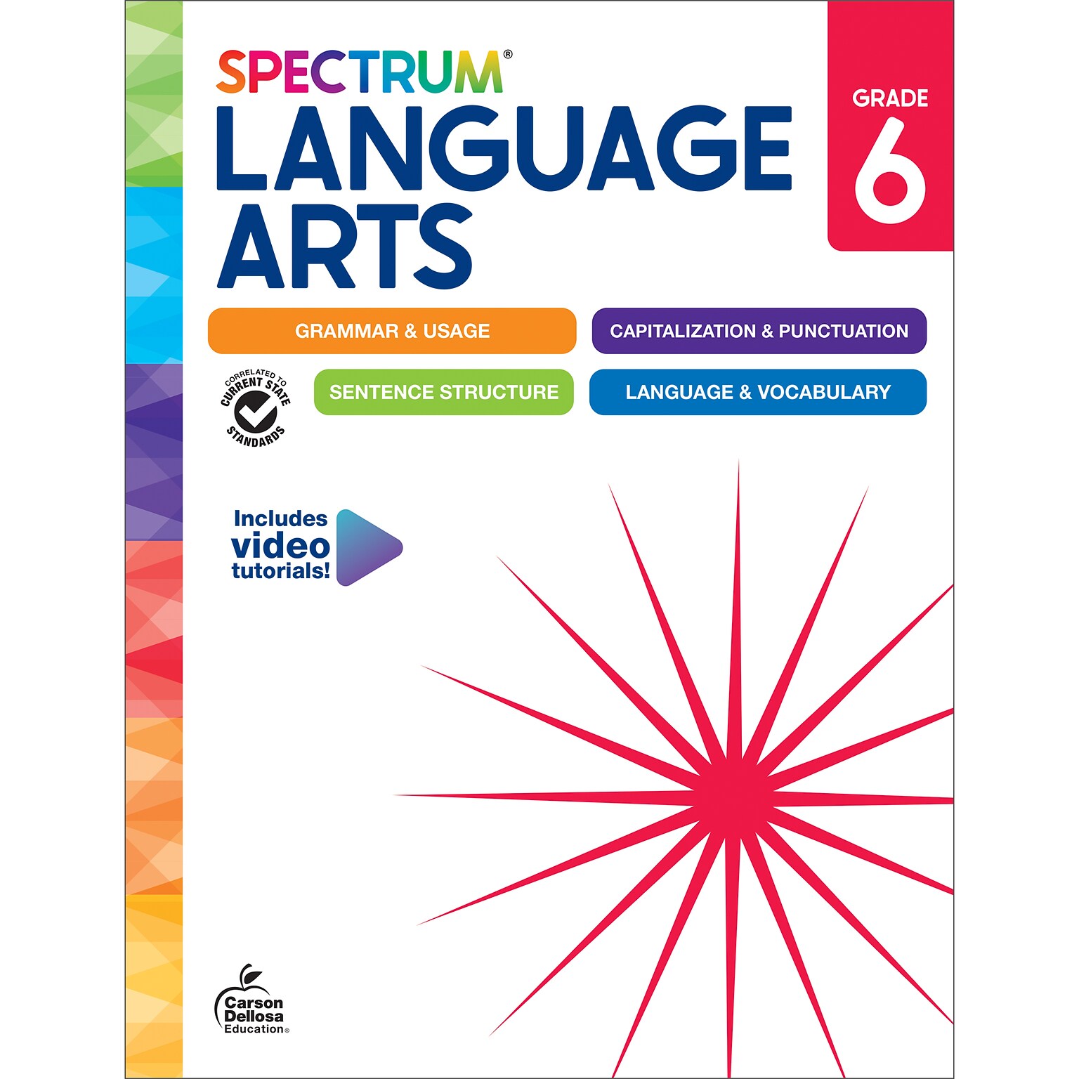 Carson-Dellosa Spectrum Language Arts Workbook, Grade 6