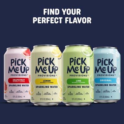 Pick Me Up Provisions™ Sparkling Water Variety Pack, 12 oz., 24 Cans/Carton (PM63523)