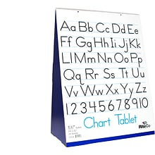 Spiral-Bound Flip Chart Stand with 1/2 Ruled Chart Tablet