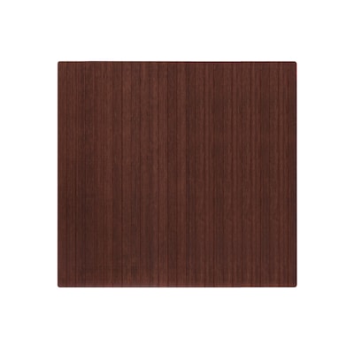 Anji Mountain Standard Bamboo Carpet & Hard Floor Chair Mat, 48 x 52, Dark Cherry (AMB24013)