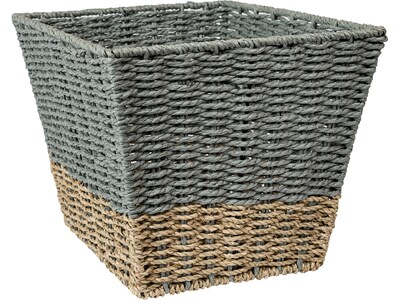 Honey-Can-Do Seagrass Nesting Baskets, Gray/Natural, 3/Set (STO-08401)