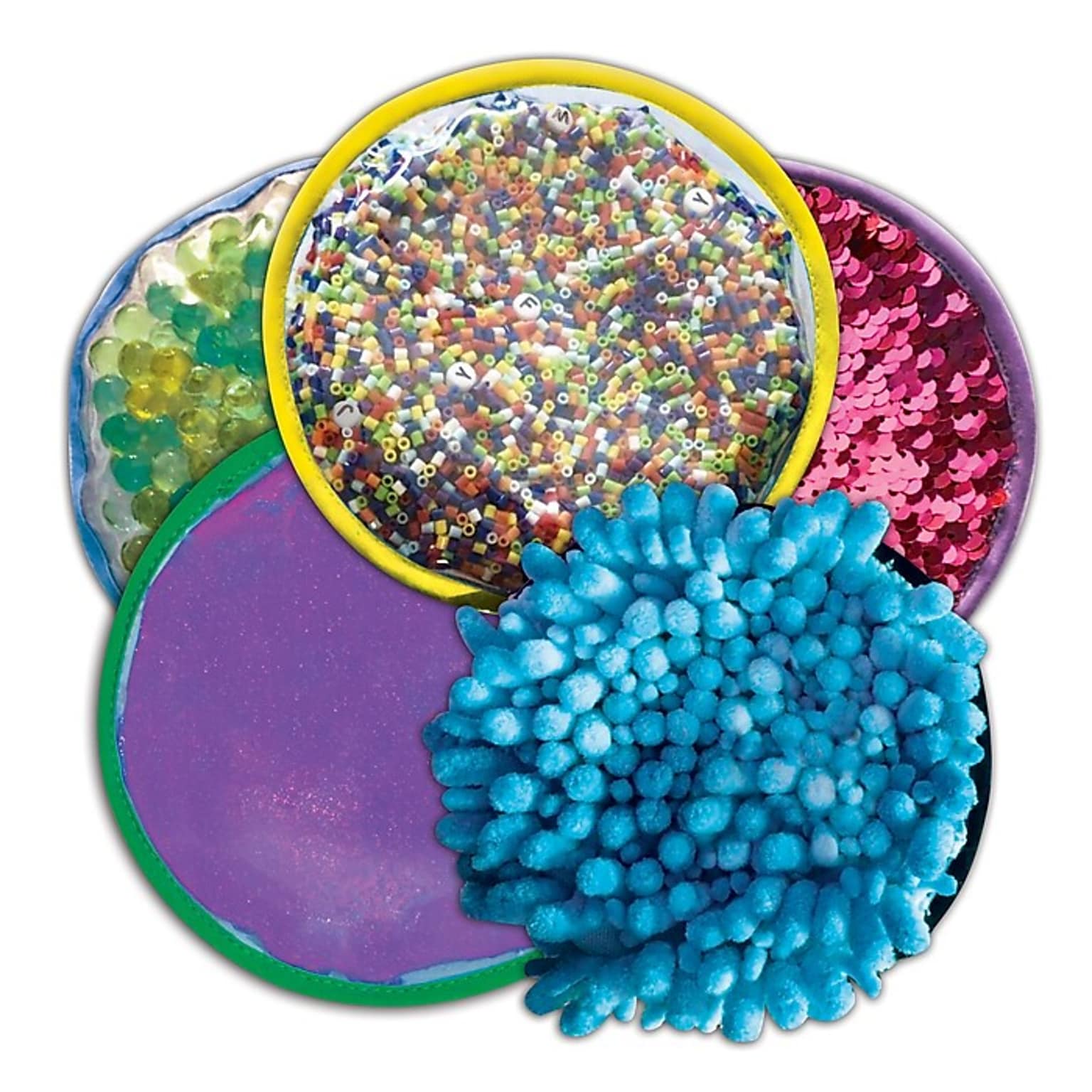 Essential Learning Sensory Discs, Assorted Colors, 5/Set (ELP866300)