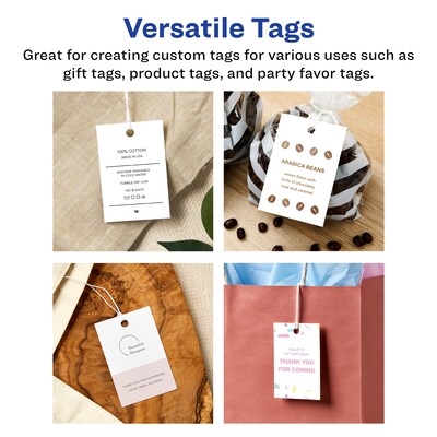 Avery 3 Blank Pricing & Merchandise Tags, Matte White, 80/Pack (19479393258)