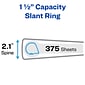 Avery Nonstick Heavy Duty 1 1/2" 3-Ring View Binders, Slant Ring, Light Blue (5401)