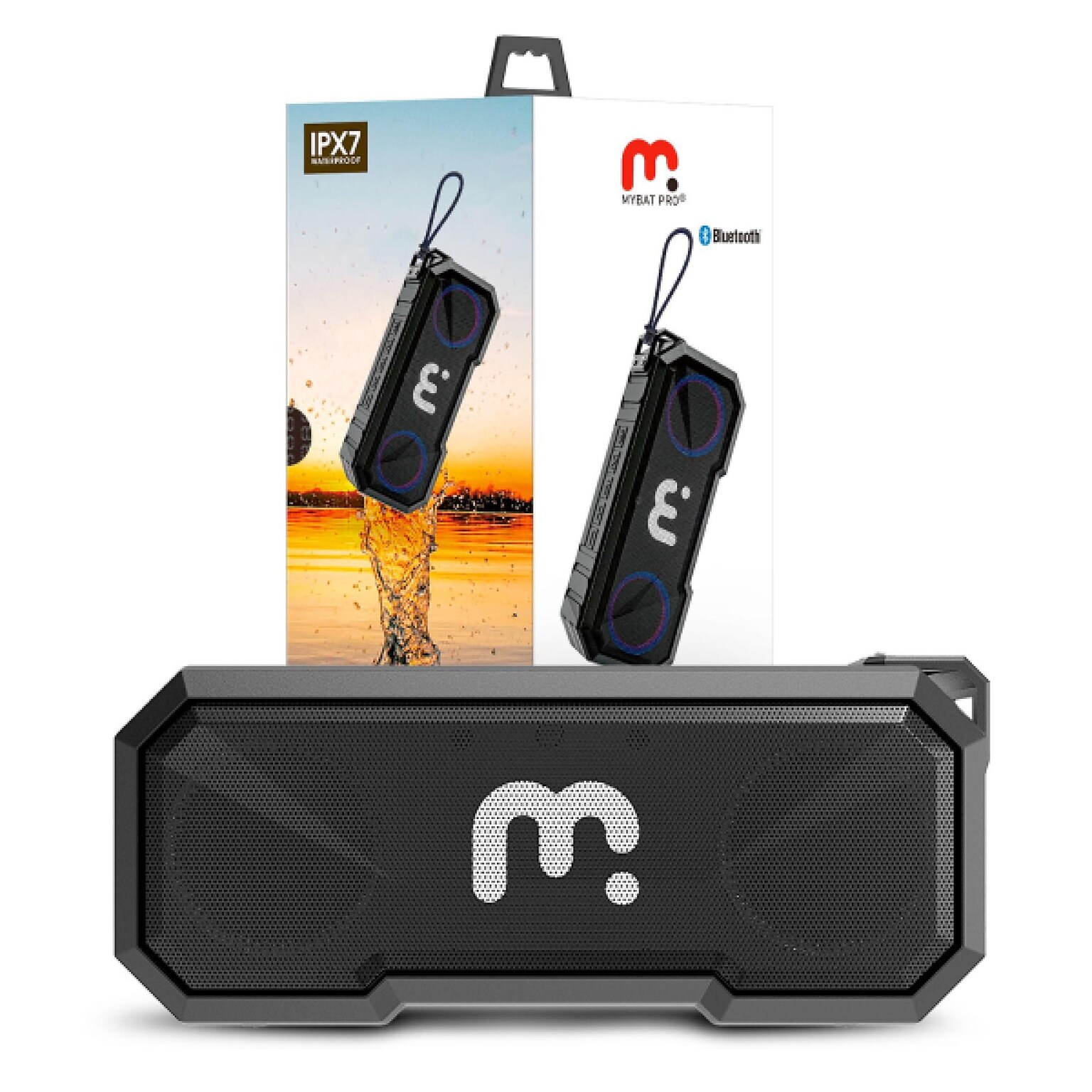 MyBat Pro Bluetooth Wireless Water Resistant Speaker, Black (SPK008001)