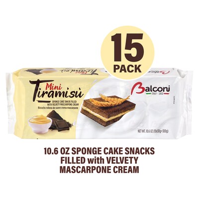 Balconi Mini Tiramisu Snack Cakes, 150/Pack (600-04195)