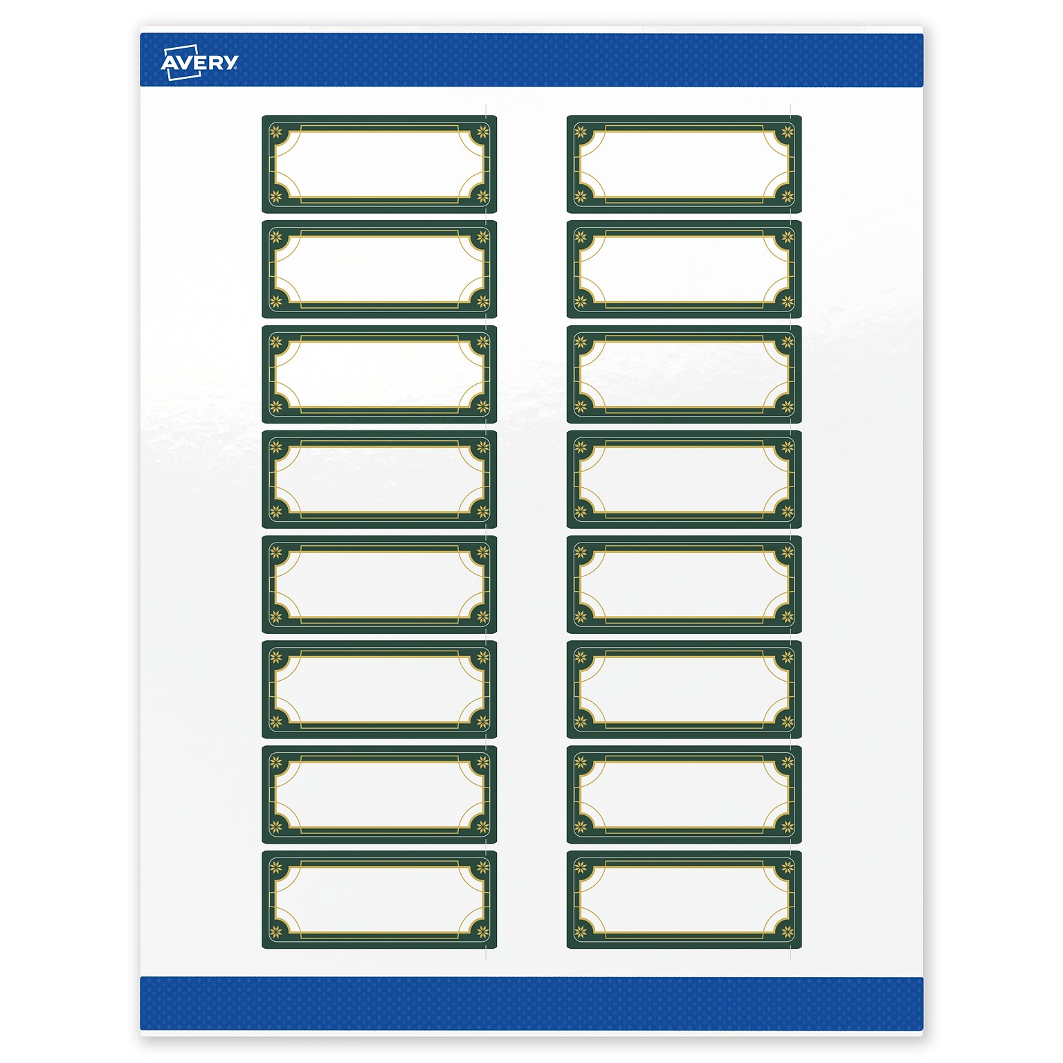 Avery Rectangle Multipurpose Labels, 1 x 2-5/8, White, 160/Pack (19479370387)