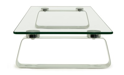 Mount-It! Monitor Stand, Clear/Silver (MI-7262-DS)