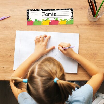 Creative Teaching Press Apple Time School Name Plates, 9.5" x 3.25", 36/Pack, 3 Packs/Bundle (CTP11029-3)