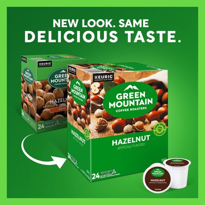 Green Mountain Hazelnut Coffee Keurig® K-Cup® Pods, Light Roast, 96/Carton (6792)