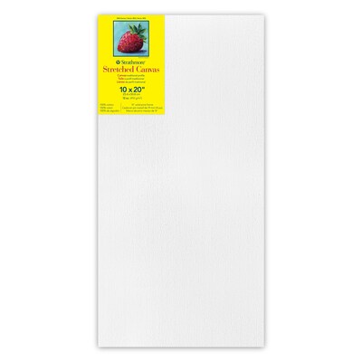 Strathmore 300 Series Primed Traditional Stretched Canvas, 10x20 inch, Pack of 2 (STT31300-2)