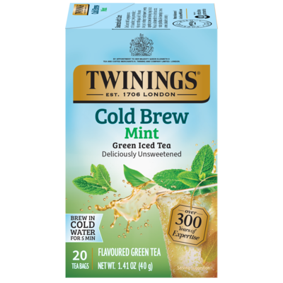 Twinings Cold Brewed Mint Tea Bags, 20/Box (F07413)