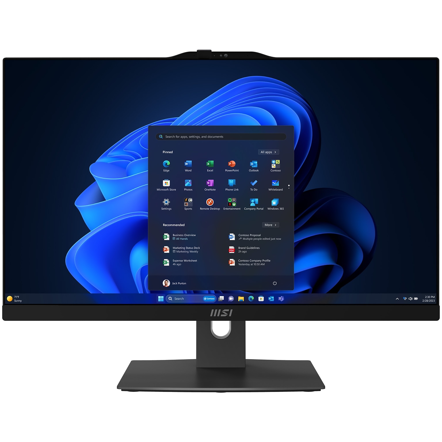 MSI Modern AM242 All-in-One 24 FHD Touchscreen Desktop, Intel Core 7 150U, 16GB RAM, 1TB SSD + 1TB HDD, Windows 11 Home