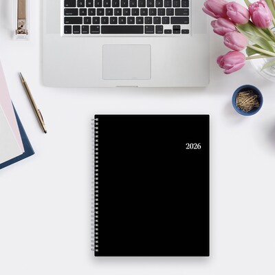 2026 Blue Sky Enterprise 8.5" x 11"  Weekly & Monthly Planner, Plastic Cover, Black (111288-26)