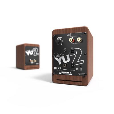 Kanto YU2 KTYU2WALNUT 100W Indoor Desktop Speaker, Walnut