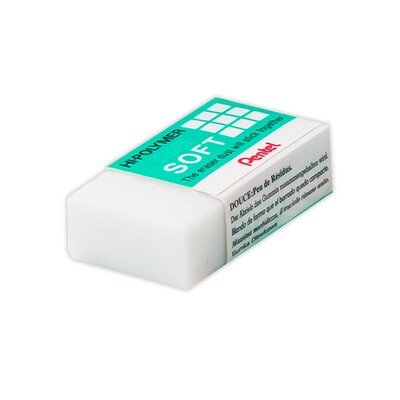 Pentel Hi-Polymer Eraser, 24/Pack (PTAZES08-24)