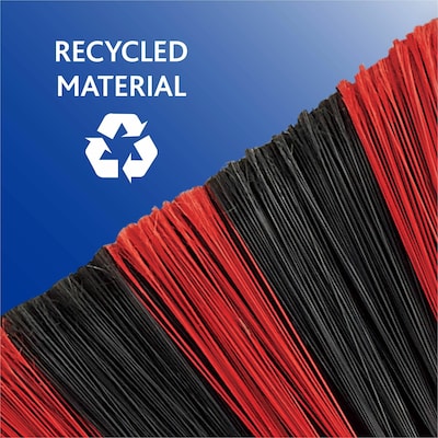 O-Cedar PowerCorner One Sweep Plastic Broom & Dustpan Set, Red/Black (172134)