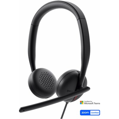 Dell Noise Canceling Stereo On-Ear Headset, USB-C, MS Certified (WH3024-DWW)