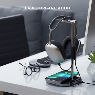 2-in-1 Headphone Stand with Wireless Charger