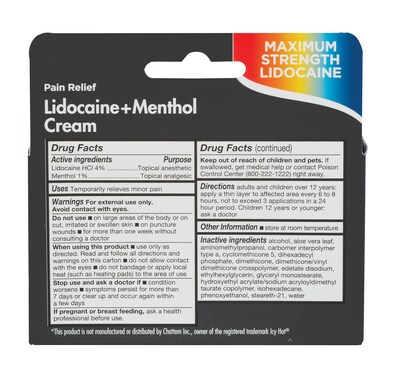 TheraCare Maximum Strength Lidocaine Cream, 1.75 oz. (19-931)