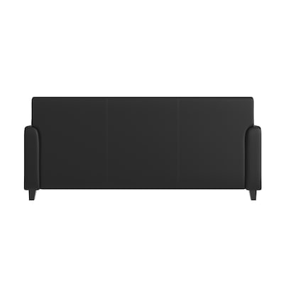 Flash Furniture Agent 70.25"W LeatherSoft Sofa, Black (BT827U3BK)