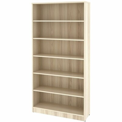 Lorell 72" 6-Shelf Bookcase with Adjustable-Shelves, Modern Elm Laminate (LLR66343)