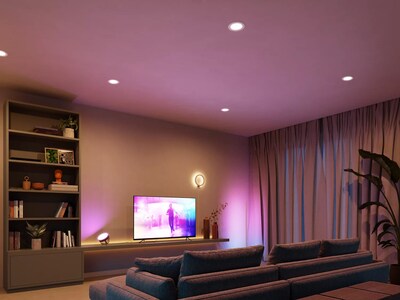 Philips Hue 15W Slim LED Smart Downlight, White And Color Ambiance  (579573)