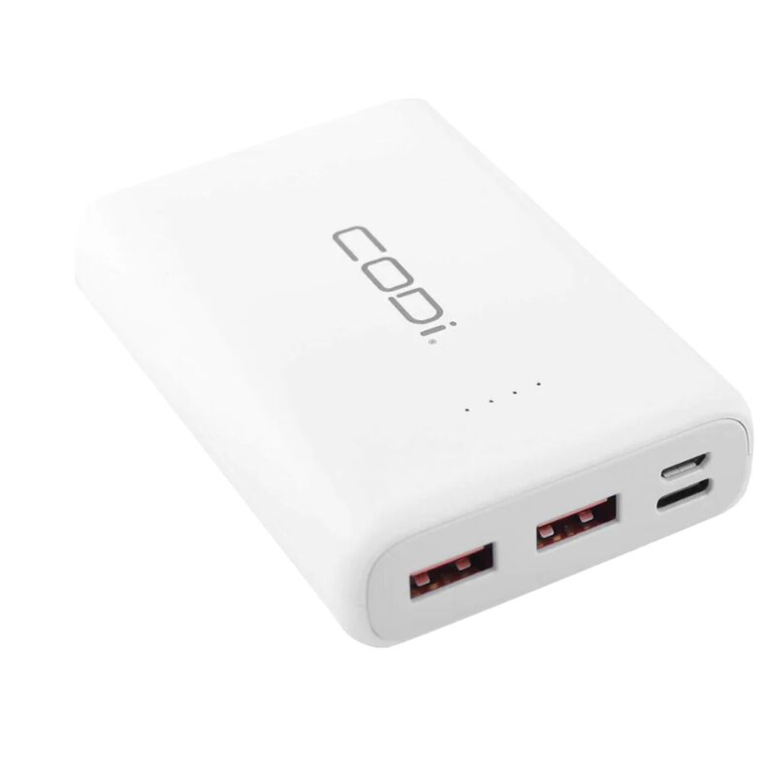 CODi USB-A/USB-C Power Bank for Multiple Brands, 10000 mAh, White  (A03031)