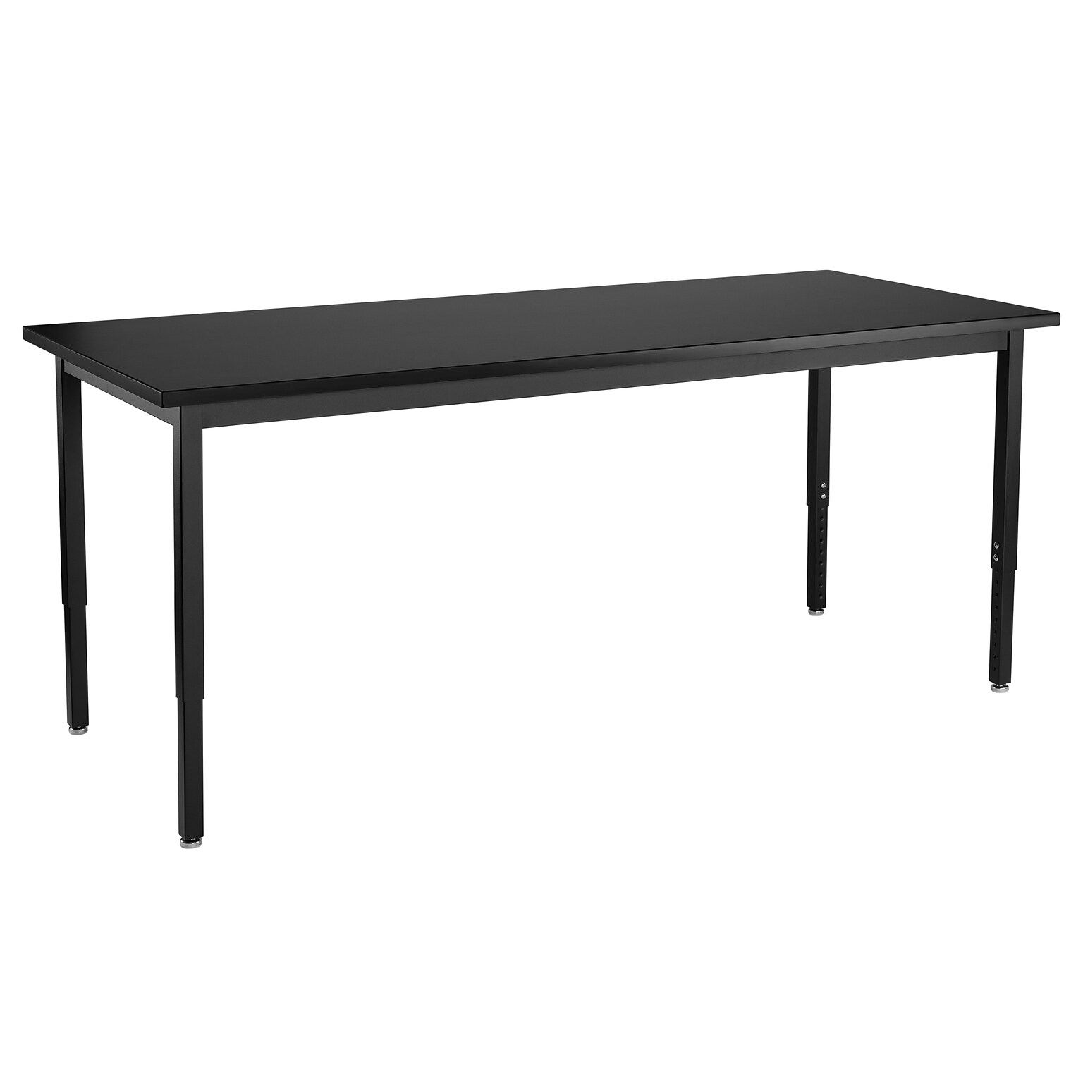 National Public Seating SLT Series Height Adjustable Utility Table, 30W x 72D, Black (SLT3-3072C)