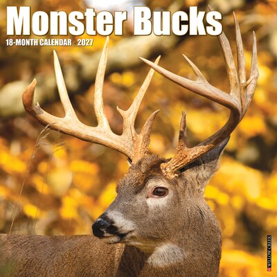 2027 Willow Creek Monster Bucks 12 x 12 Monthly Wall Calendar, Assorted Colors (61299)