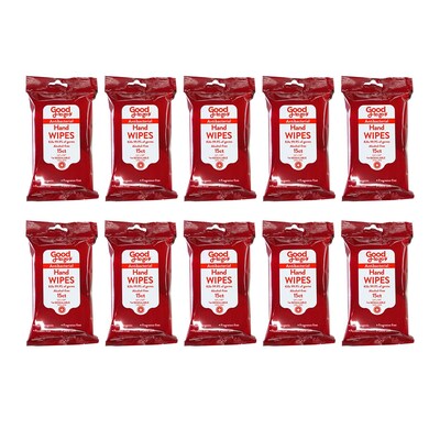 Handy Solutions Good To Go Antibacterial Wipes - 15 Wipes, 10 ct Bag - CT of 12 (120 ea)