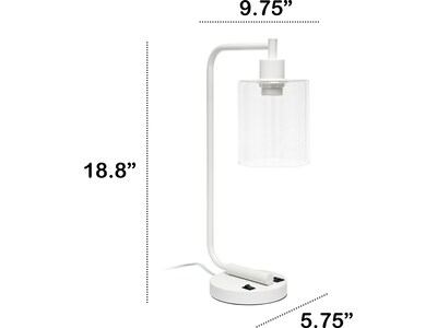 Lalia Home Studio Loft Incandescent Desk Lamp, 18.8", Matte White (LHD-2002-WH)