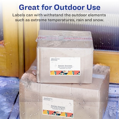 Avery Waterproof Laser Shipping Labels, 5 1/2" x 8 1/2", White, 1000 Labels/Pack (95526)