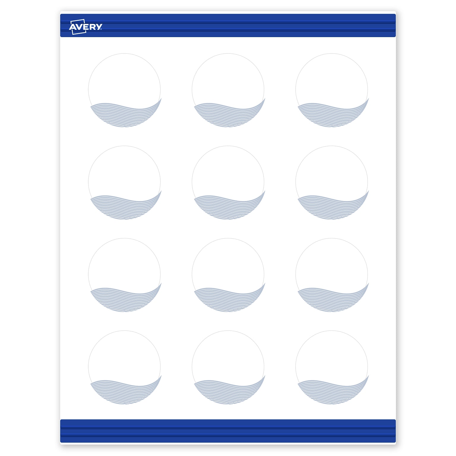 Avery Colorful Design Matte Blank Card, White, 120/Pack (S00-EV2)