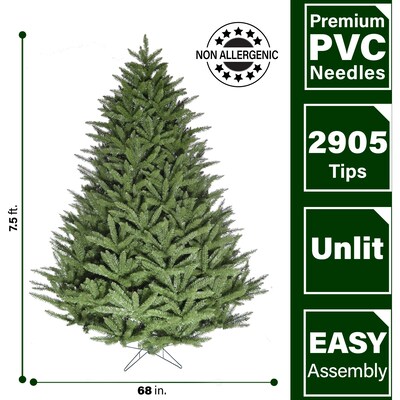 Fraser Hill Farm 7.5 Centerville Pine Artificial Christmas Tree (FFCV075-0GR)