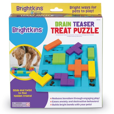 Brightkins Brain Teaser Treat Puzzle, Multicolored, 4 Pieces (LER9392)