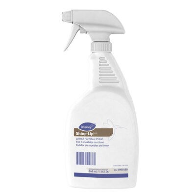 Diversey Shine-Up Furniture Polish, Lemon, 32 fl. oz., 12/Carton (4995480)