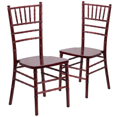 Flash Furniture HERCULES Series Wood Chiavari Chair, Mahogany, 2 Pack (2XSMAHOGANY)