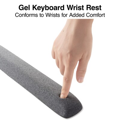 Staples TECH Gel Non-Skid Wrist Rest, Gray (53330)