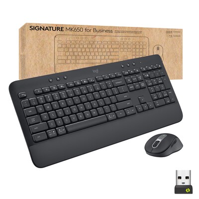 Logitech Signature MK650 Combo for Business Wireless Mouse and Keyboard, Graphite (920-010909)