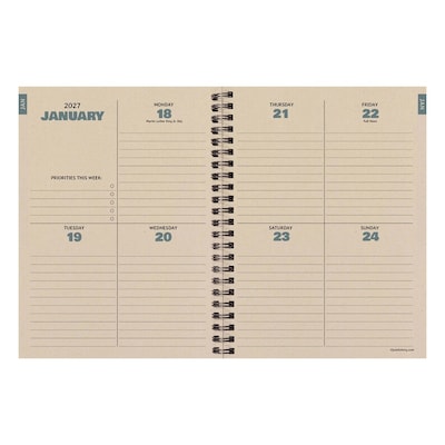 2027 TF Publishing Aztec 6.5" x 8"  Weekly & Monthly Standard Planner, Paperboard Cover, Multicolored (27-9200)