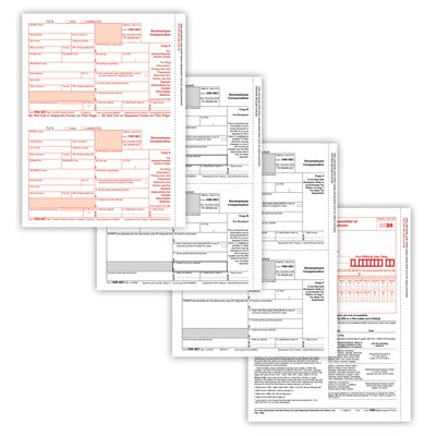 ComplyRight 2026 1099-NEC Tax Form, 3-Part, 3-Up, Copy A, B, C/2, 1096 Transmittal, 50/Pack (NEC6102)