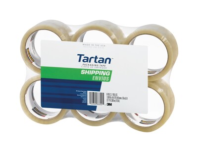 Tartan Packing Tape, 1.88" x 54.6 yds., Clear, 6/Pack (37106)
