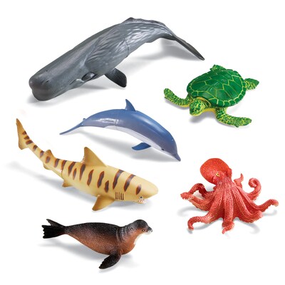 Learning Resources Jumbo Ocean Animals, Set of 6 (LER0696)