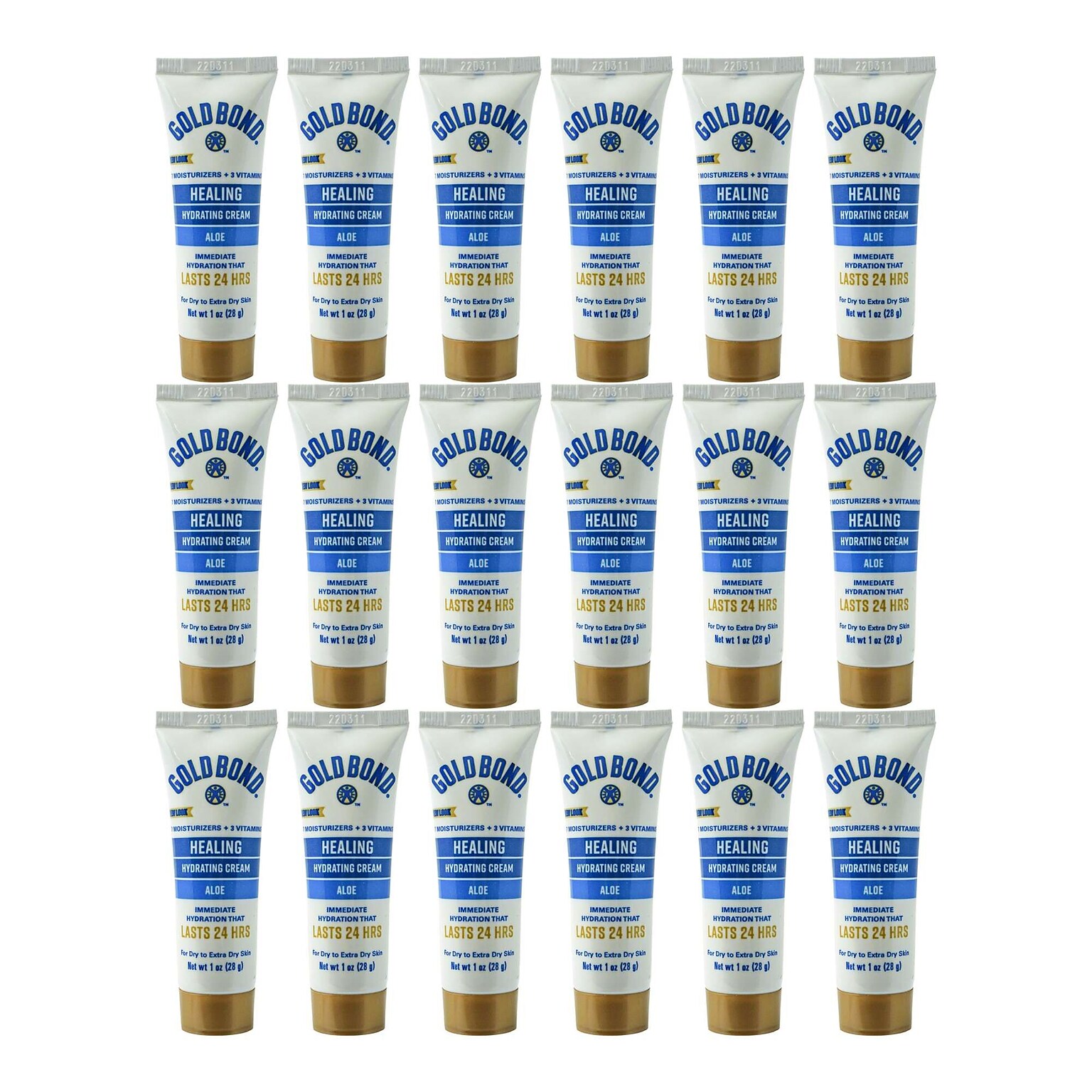 Gold Bond Ultimate Healing Lotion with Aloe, 1 oz Trial Size Bottle, 18 Bottles/Bag, 12 Bags/Carton